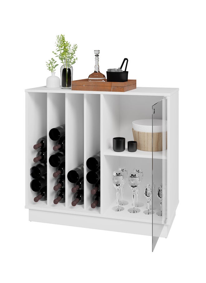 Tucano Corner Wooden Table Cellar - Mdp 15Mm Color White 35 x 90 x 81.5 cm  - Image 2