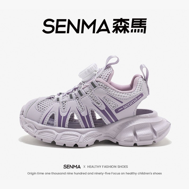 Girls' Sandals 6-12 Kidsren'S Sports Sandals Baotou Cut Out Eva Light-Soled Beach Shoes Running Shoes Boys' Sandals - Image 1