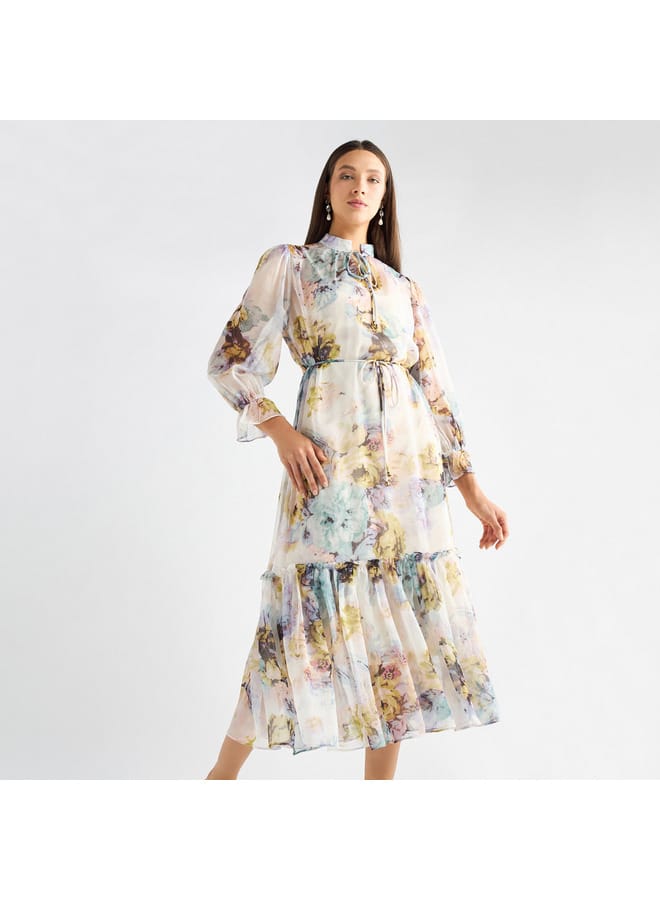 Splash FAV Floral Chiffon Maxi Dress - Image 1