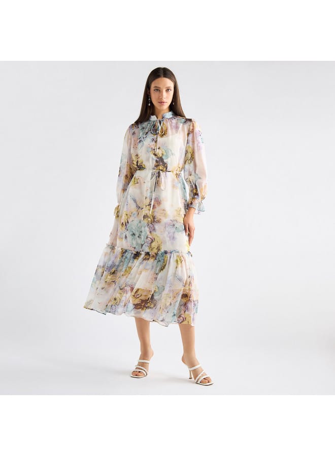 Splash FAV Floral Chiffon Maxi Dress - Image 2