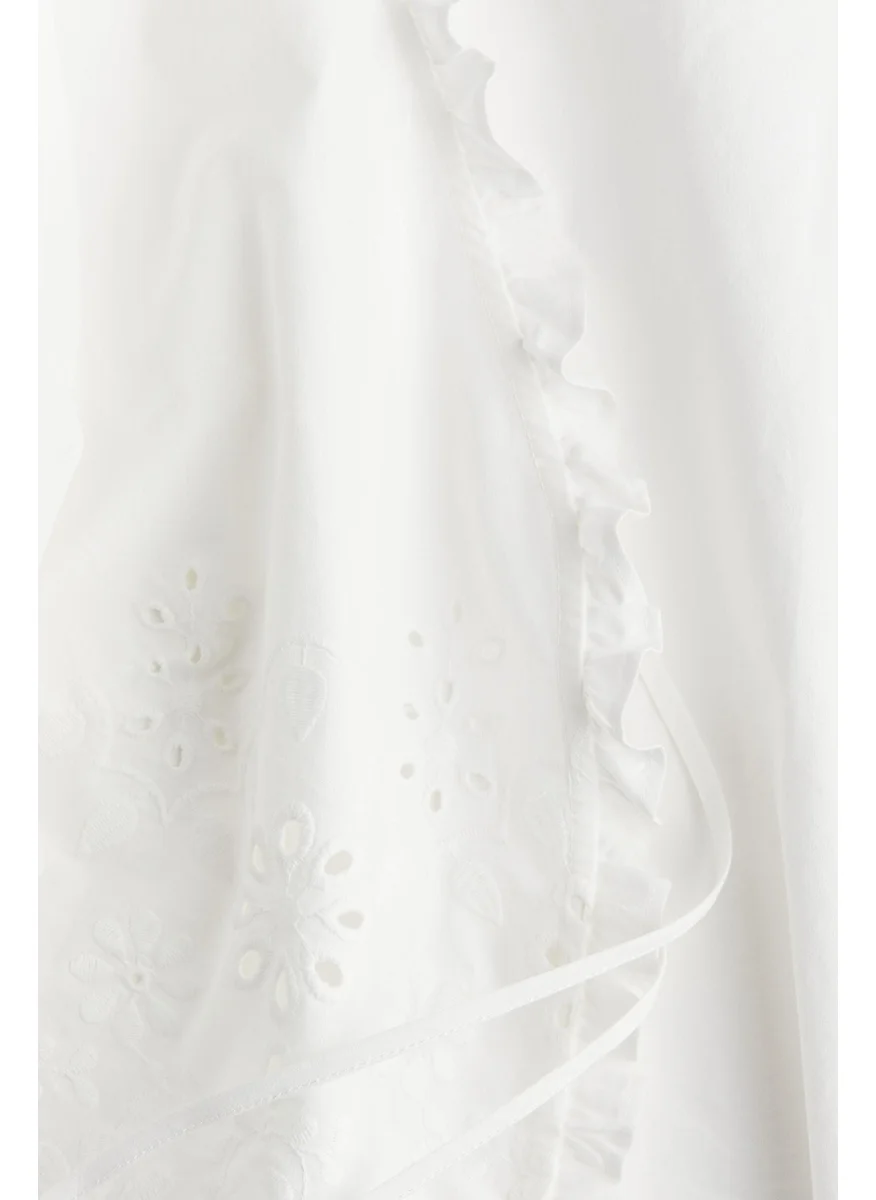 H&M Broderie Anglaise Cotton Blouse