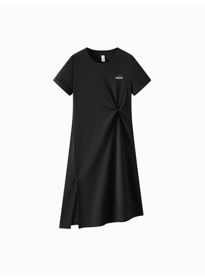 سيمير فستان غير متماثل الطول بتطريز صغير للنساء - Image 4