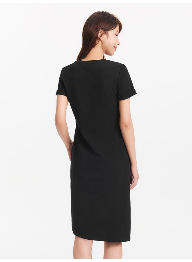 سيمير فستان غير متماثل الطول بتطريز صغير للنساء - Image 3