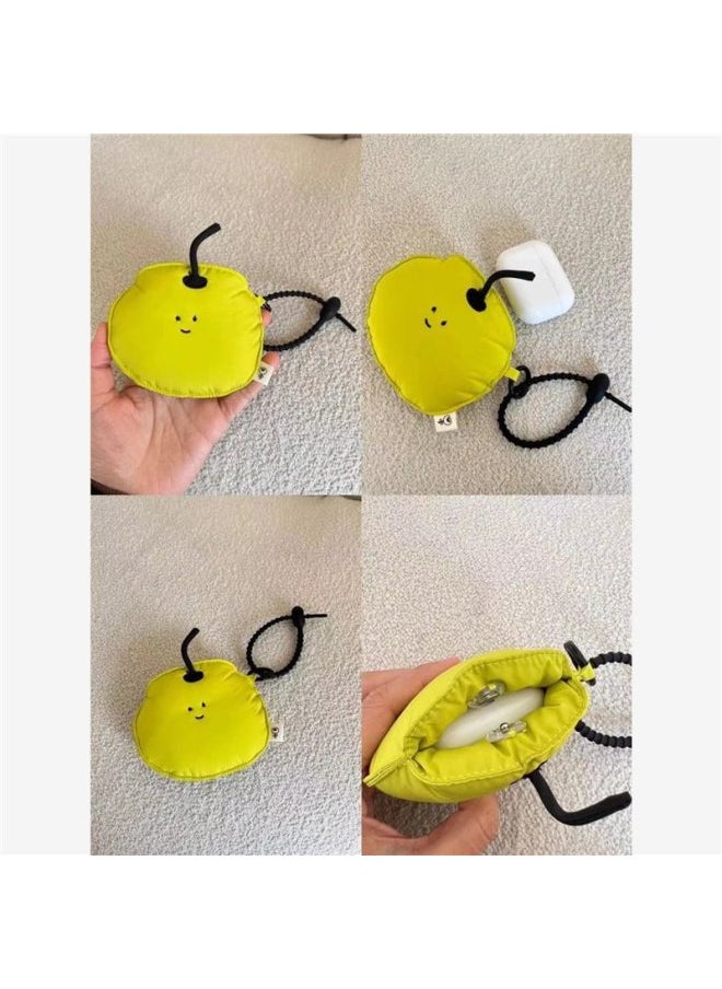 Generic - Green For Apple Soft Drop-resistant Airpods Headset Protective Case Cute Hanging Accessories Bag Universal Android Headset Bag-Color:Green For Apple Headphone Bag-Applicable Models:Standard - Image 1
