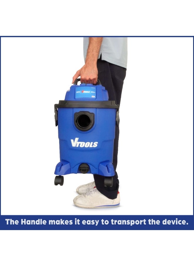 VTOOLS VTOOLS 20L Wet Dry Vacuum Cleaner 1200W Powerful Suction with Drainage Function  - Image 5