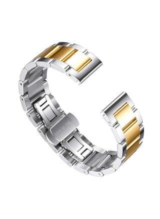 22mm Stainless Steel Metal Band Compatible with Huawei Watch GT2 / GT2 PRO / GT Runner / GT3 / GT3 Pro / GT4 / GT4 Pro / GT1 46mm by TenTech - Gold & Silver - pzsku/Z3BEDEE4F4D113D3188FBZ/45/_/1713866427/fc2126be-c961-436a-abf5-6103526d1ffb