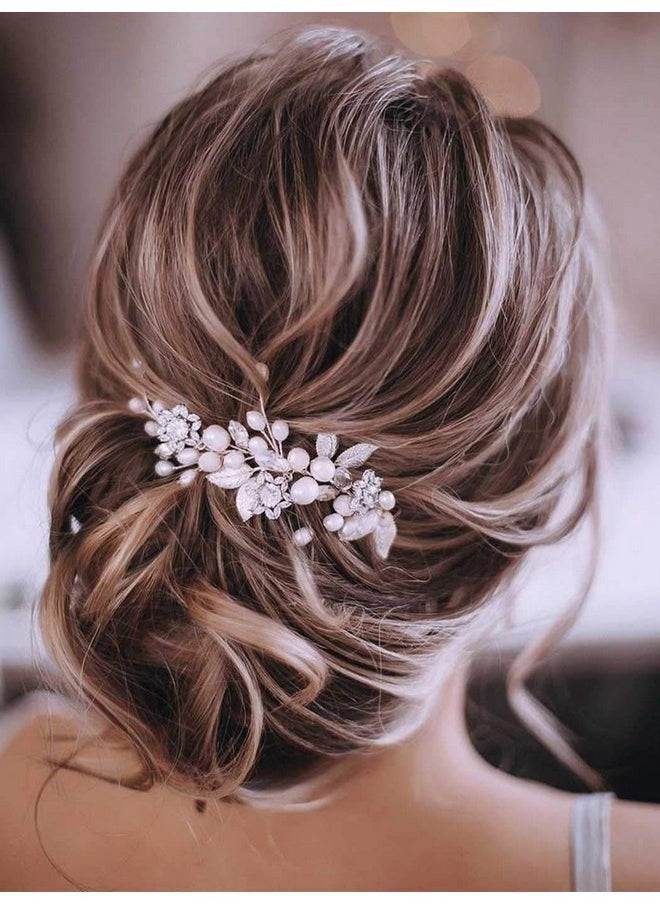 GORAIS - Gorais Bride Wedding Hair Vine Pearl Bridal Headpieces Leaf Hair Accessories for Women and Girls - Image 1