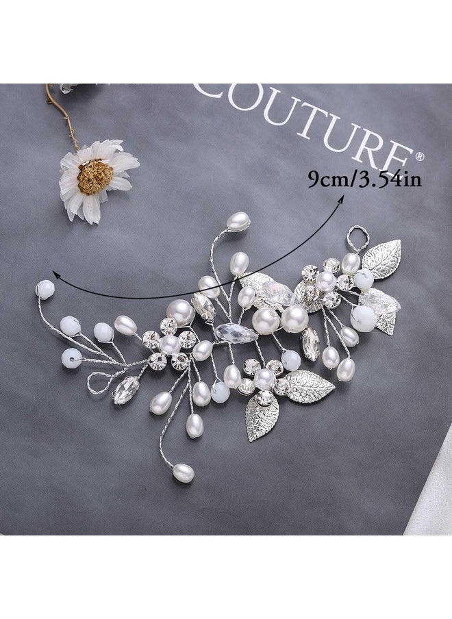 GORAIS - Gorais Bride Wedding Hair Vine Pearl Bridal Headpieces Leaf Hair Accessories for Women and Girls - Image 1