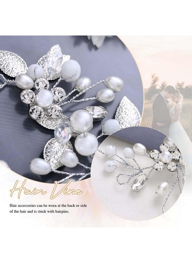 GORAIS - Gorais Bride Wedding Hair Vine Pearl Bridal Headpieces Leaf Hair Accessories for Women and Girls - Image 1