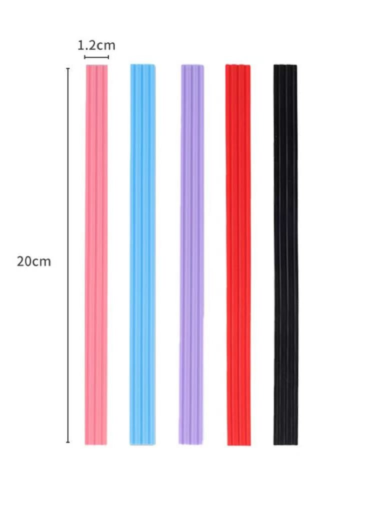 ألعاب تي إن غطاء عجلة السيليكون 8 حزمة الأمتعة (ترقية سميكة جداً) | لاصق قوي جداً، تصميم مضاد للانزلاق | تقطيع قابل للتخصيص | مقاوم للماء ومقاوم للتآكل، خفض الضوضاء | يناسب أمتعة الكابينة 4 عجلات / 8 عجلات | حماية الساق للأثاث العالمي - Image 3