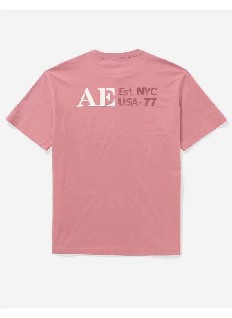 American Eagle AE Applique Logo Graphic T-Shirt