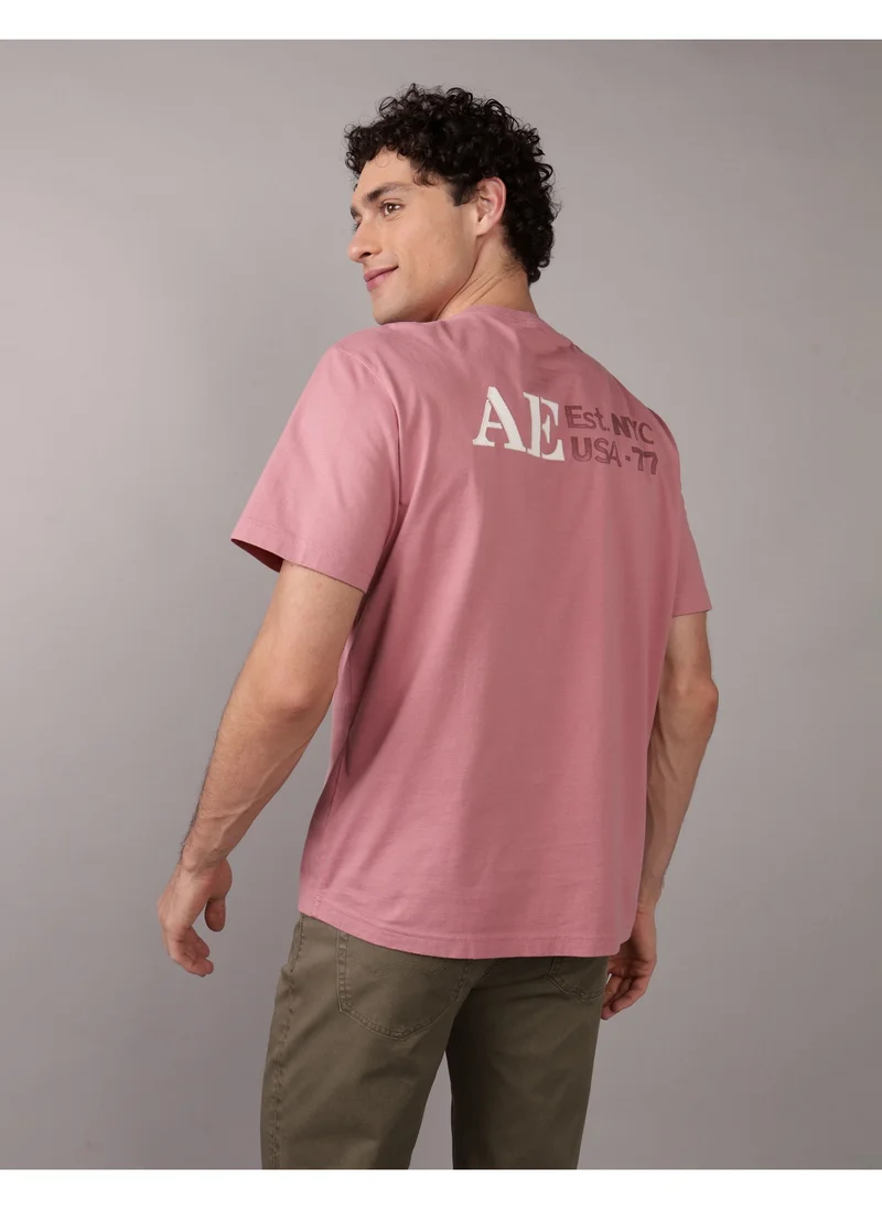 American Eagle AE Applique Logo Graphic T-Shirt