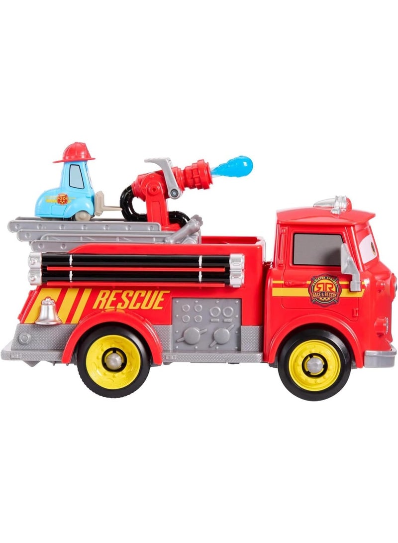 Mattel Games Mattel Disney and Pixar Cars Toy Firetruck, Radiator Springs Race & Rescue Fire Fighting Red & Guido, 2 Plastic Flame Targets & 2 Water Projectiles, JFL54 - Image 5