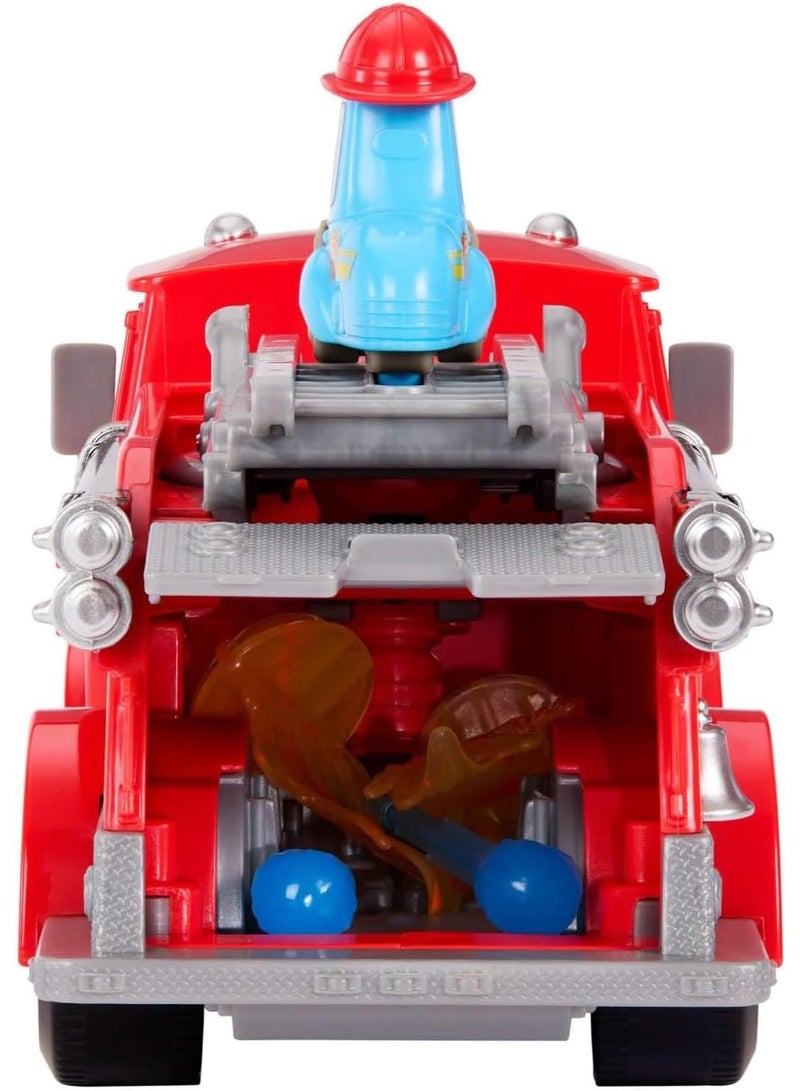 Mattel Games Mattel Disney and Pixar Cars Toy Firetruck, Radiator Springs Race & Rescue Fire Fighting Red & Guido, 2 Plastic Flame Targets & 2 Water Projectiles, JFL54 - Image 1