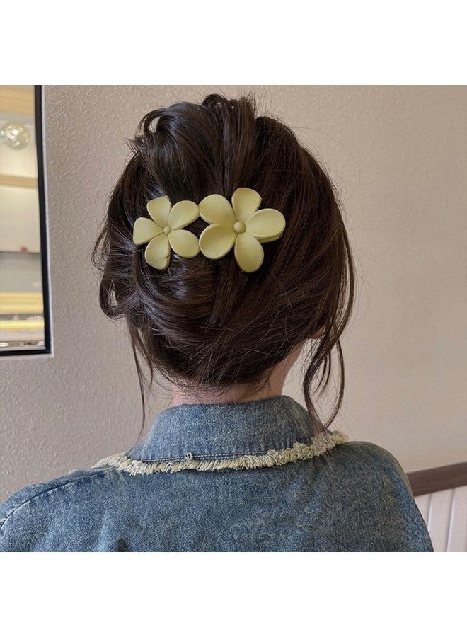 AIUPUOC Flower Hair Clips Matte French Hair Barrette Black Floral Hairpins Hair Claw Clips Nonslip Hair Clamps Grab Elegant Hair Accessories For Women Girls Wedding Summer Party Hair Decorations 4Pcs - Image 5