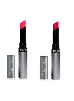 Fashion Colour Kiss Lip No Transfer Lipstick Waterproof Smudgeproof Long Lasting Combo Pink & Baby Lavender  - Image 1
