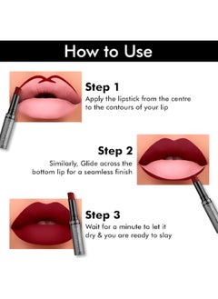 Fashion Colour Kiss Lip No Transfer Lipstick Waterproof Smudgeproof Long Lasting Combo Pink & Baby Lavender  - Image 3