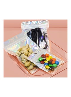 Generic 50-Piece Resealable Foil Pouch Set Clear/Silver/Blue 3x4inch  - Image 5