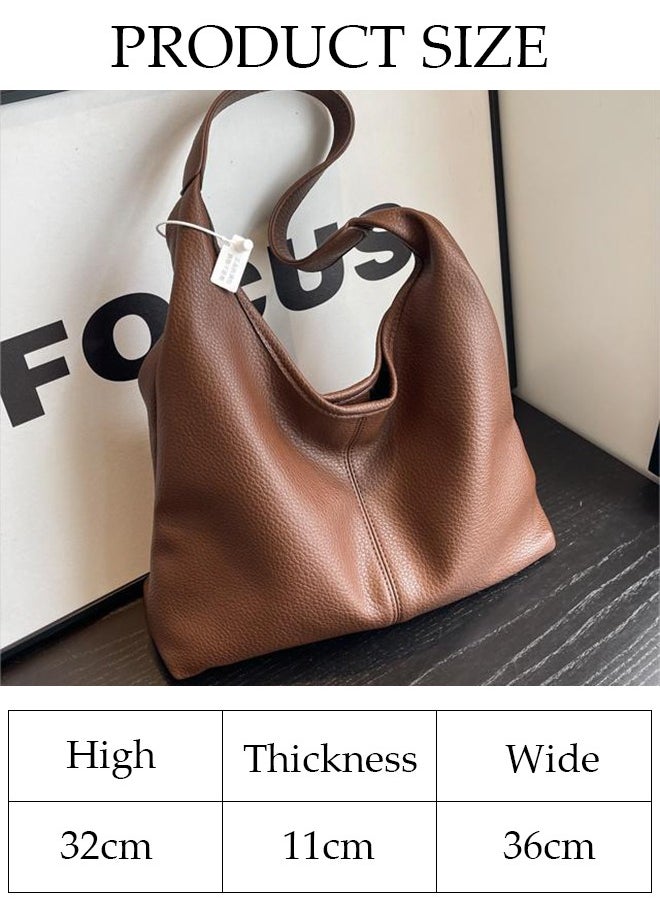 DUNISO - Women's Shoulder Tote Bag Faux Leather Handbag for Women Large Capacity Messenger Fashionable Travel Shoulder Bag for Ladies Girls College Students - Image 1