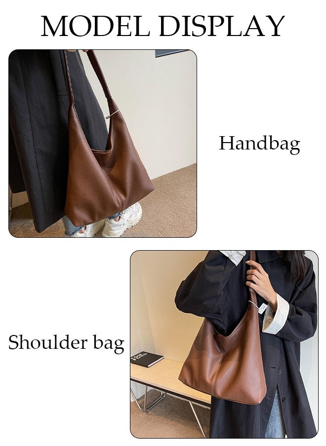 DUNISO - Women's Shoulder Tote Bag Faux Leather Handbag for Women Large Capacity Messenger Fashionable Travel Shoulder Bag for Ladies Girls College Students - Image 1