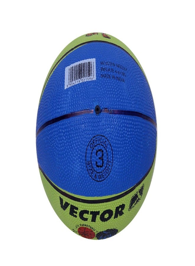 Vector X Toon Basketball, Men's Size 3 (Blue/Green) - Image 3