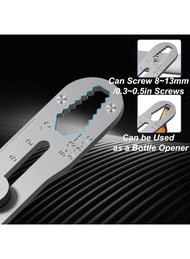 6-in-1 Mutipurpose Utility Knife, Heave Duty Full Stainless Steel, Retractable Knives Letter Cutter Can Opener Dimensions Measuring , Portable Utility Knives For Kitchen Multi-functional Extended Razor Knife for Office, Home,School - Image 4