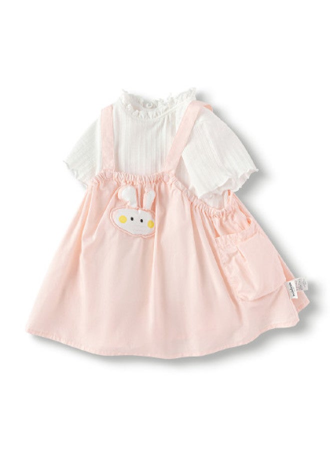 balabala Girls' Summer Outfit 2025 New Collection Infant Sleeveless Overalls Dress Set Trendy - Image 1