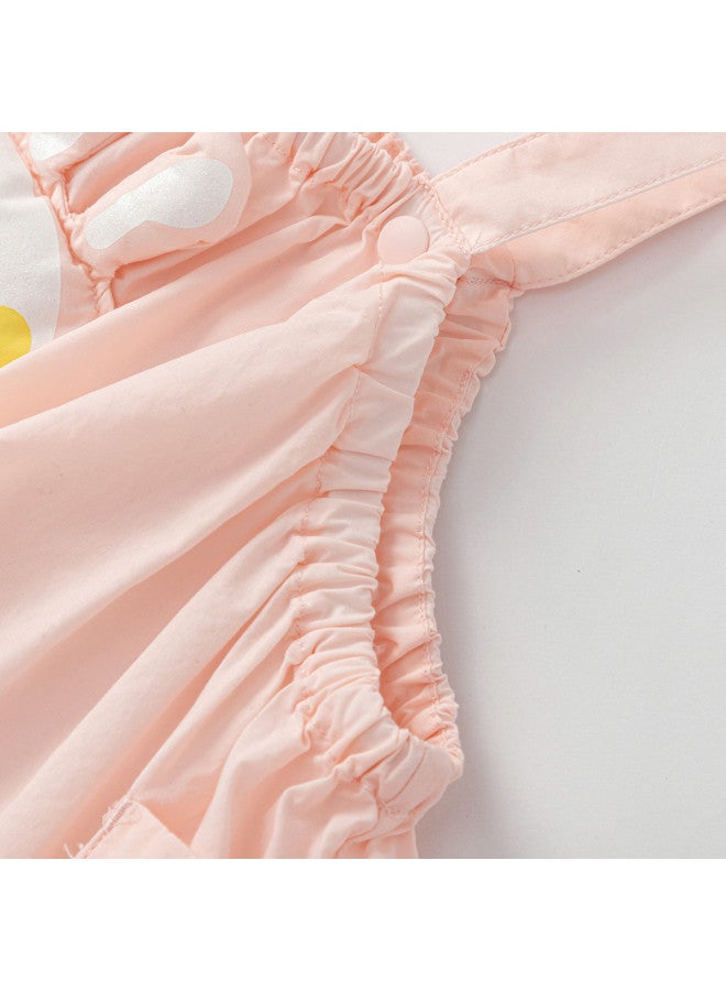 balabala Girls' Summer Outfit 2025 New Collection Infant Sleeveless Overalls Dress Set Trendy - Image 5