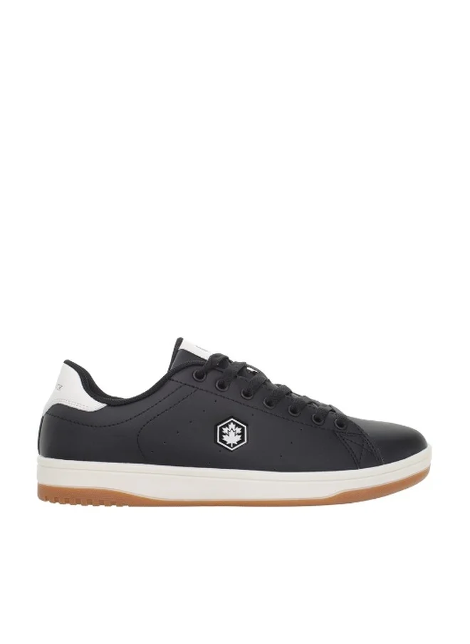 لامبرجاك Lumberjack Rea Men Sneakers Black Off-White PU – Lightweight Comfortable Casual Shoes, Lace-Up Everyday Footwear