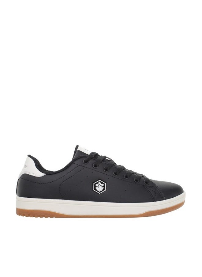Lumberjack Rea Men Sneakers Black Off-White PU – Lightweight Comfortable Casual Shoes, Lace-Up Everyday Footwear - Image 1