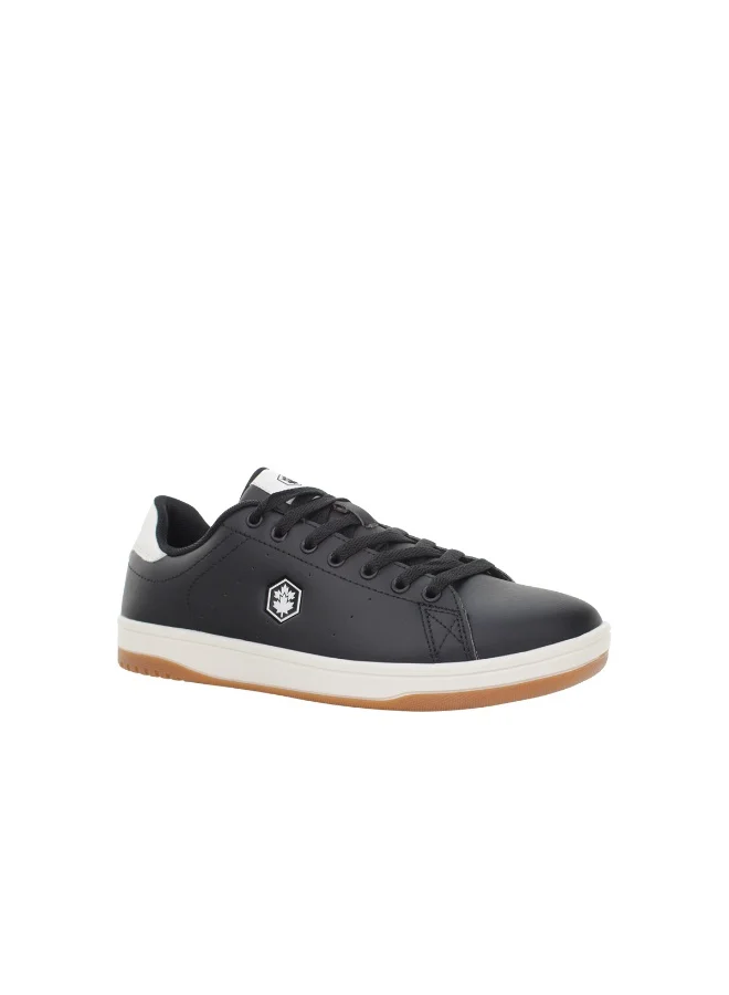 لامبرجاك Lumberjack Rea Men Sneakers Black Off-White PU – Lightweight Comfortable Casual Shoes, Lace-Up Everyday Footwear