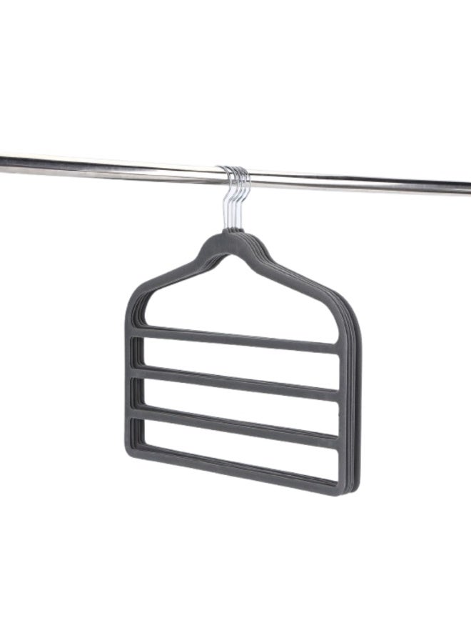 Homesmiths Velvet Pant Hangers – 2-Pack, Grey, Non-Slip Multi-Layer Hangers, Space-Saving Closet Organizer for Pants, Jeans, Trousers, Scarves - Image 1