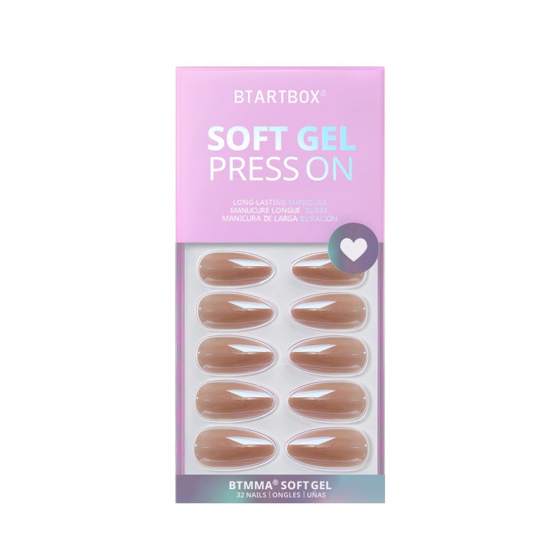BTArtbox Press On Nails Almond - Fall Press on Nails Meidum Chrome Nails, Light Weight & Fit Perfectly, Fake Nail with Nail Glue, Brown Glue On Nails in 15 Sizes, Chocolate Glazed - Image 3