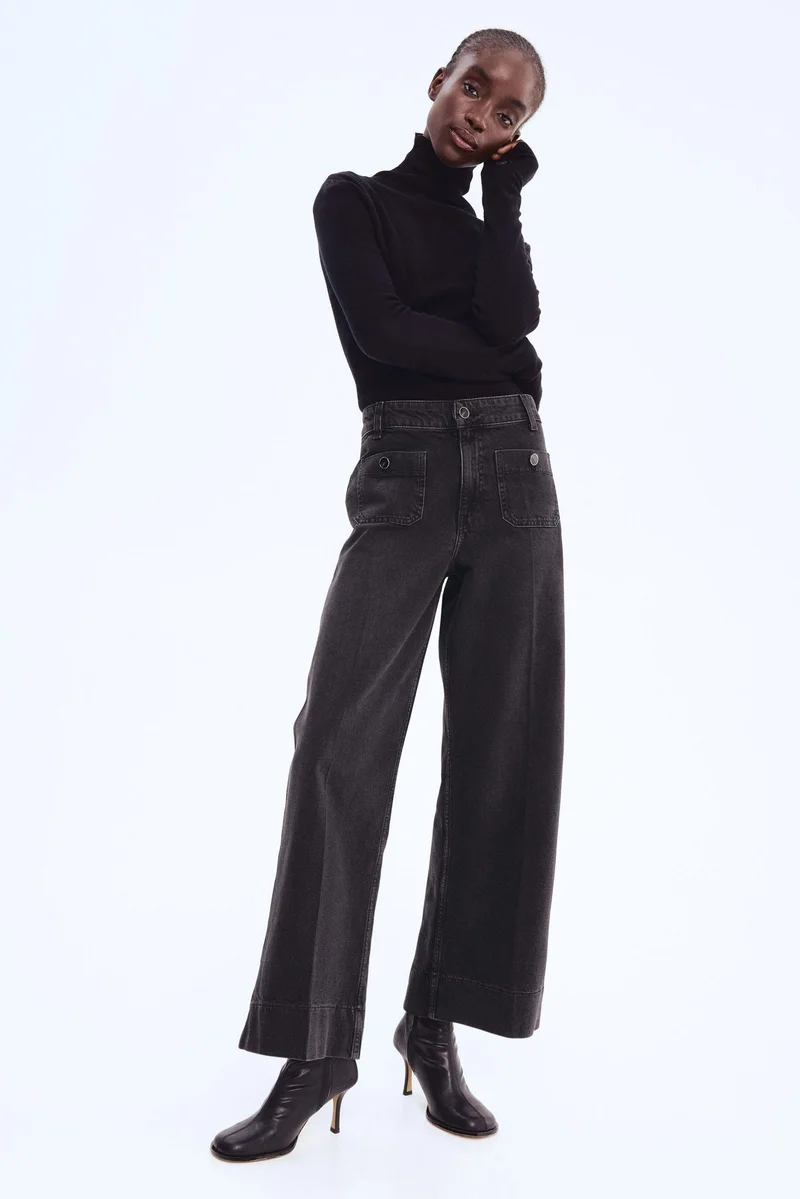 H&M Wide High Ankle Jeans