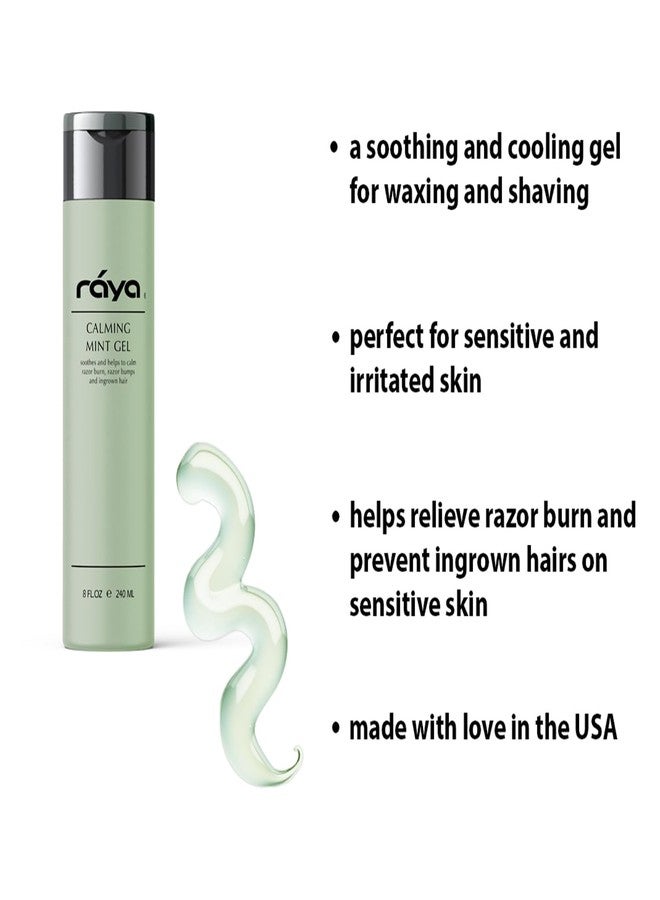 RAYA Calming Mint Gel 8 oz (S-501) | Softening and Soothing Gel | Great for After Shaving and Waxing | Helps Heal Razor Bumps, Razor Burns, and Ingrown Hairs - Image 3
