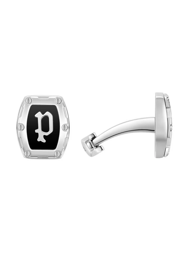 POLICE Bolted Cufflink For Men Stainless Steel BlackPEAGC0003905