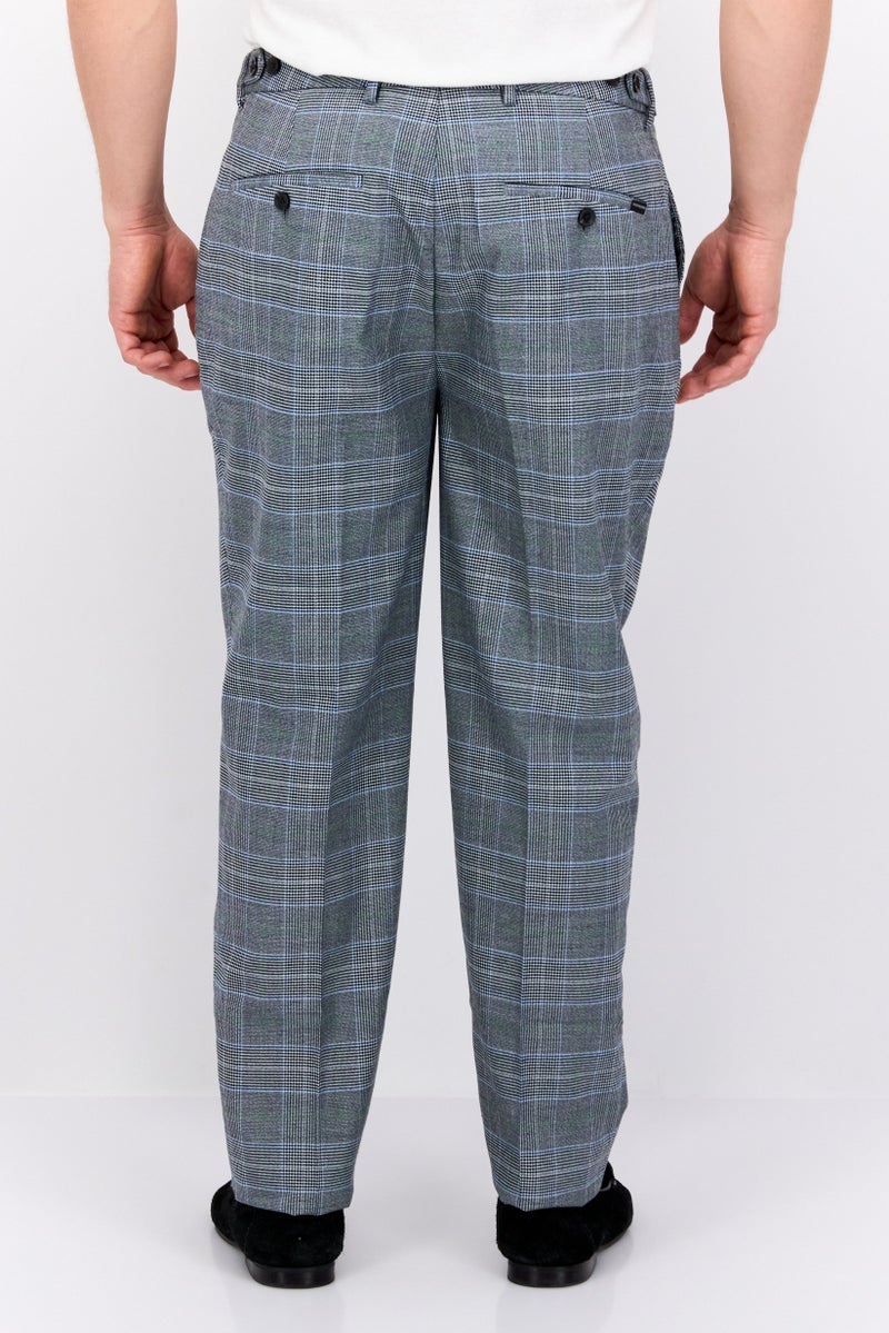 Scotch & Soda Men Slim Fit Pleated Blake Chino Pants, Grey Combo  - Image 2