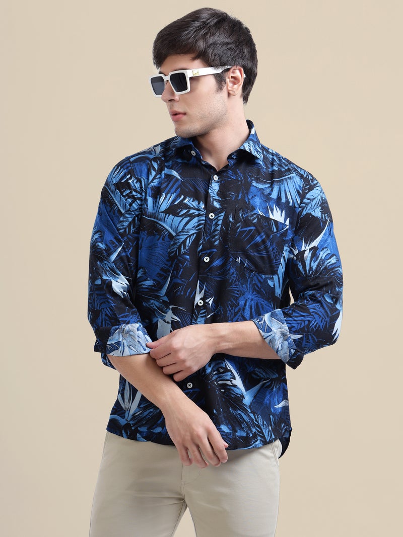 AMSWAN-MENS-RAYON-SHIRT-WITH-TROPICAL-BLUE-PRINT - Image 5