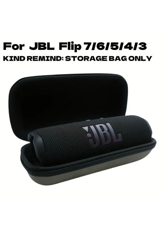 Compatible with JBL Flip 7 6 5 4 3 Durable EVA Speaker Storage Case Orange Portable Travel Bag - Image 2