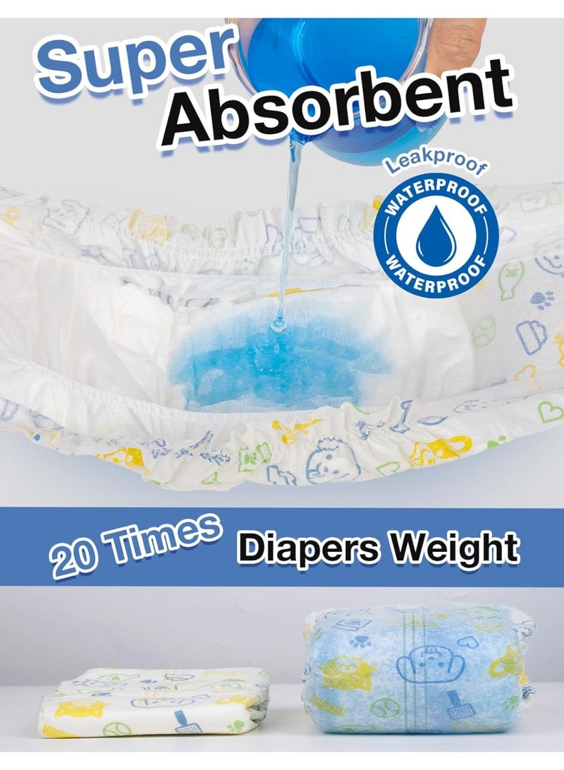 MissTiara Disposable Male Dog Diapers - 20Pcs Super Absorbent Male Dog Wraps for Small to Large Dogs, 360 Leak-Proof with Wetness Indicator Size L, Recommend weight: 12-25kg - Image 3