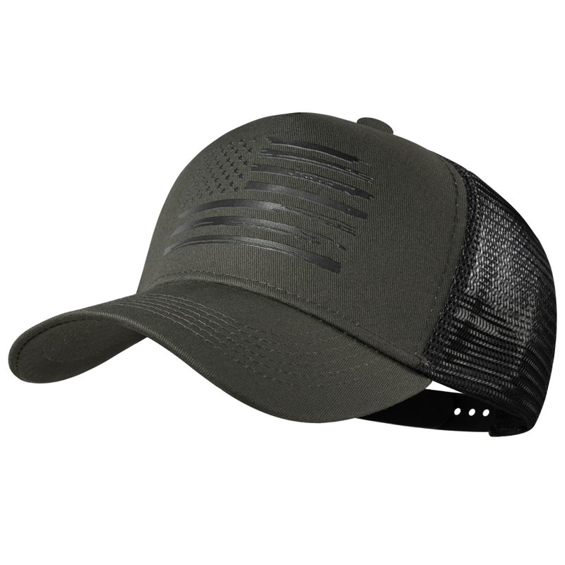VIONLAN Baseball Cap, American Flag Trucker Hat for Men Women, Breathable Adjustable Fit Outdoor Mesh Snapback Hats - Image 1