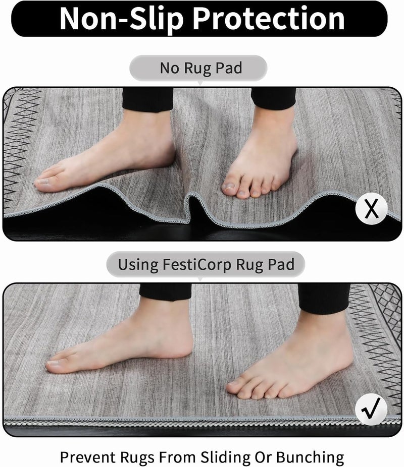 KAHEIGN Multipurpose Non Slip Pad, 50CM x 200CM PVC Anti Slip Rug Pad Underlay Carpet Grip Drawer Shelf Liner Waterproof Floor Cushion Mat for Home Office Cars Kitchen Bathroom (Cream White) - Image 5