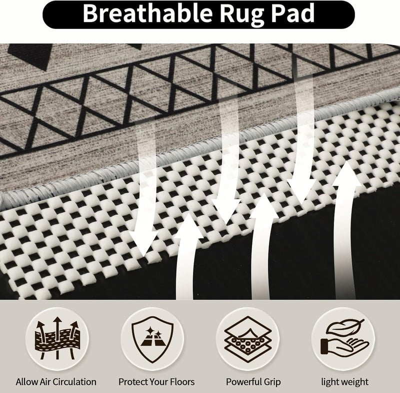 KAHEIGN Multipurpose Non Slip Pad, 50CM x 200CM PVC Anti Slip Rug Pad Underlay Carpet Grip Drawer Shelf Liner Waterproof Floor Cushion Mat for Home Office Cars Kitchen Bathroom (Cream White) - Image 2