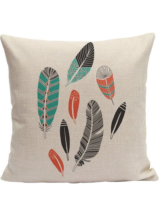 نيبمينينت غطاء وسادة ديكور بيج/أسود/برتقالي 45x45سم