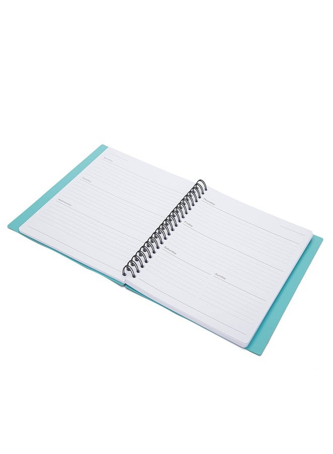 Mintra Office مخطط مينترا المكتبي الأسبوعي/الشهري غير المؤرخ (حجم الرسالة، لون أزرق مخضر) - Image 4