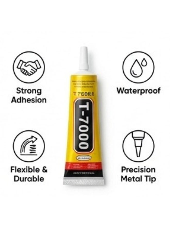 T-7000 Black Super Glue 50ml - Waterproof Multi-Purpose Adhesive for Phone Screen and LCD Repair - Image 2