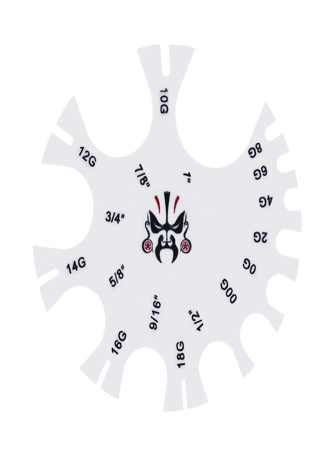 COOEAR Acrylic Piercing Gauge Measurement Wheel 18G-1 Inch. - Image 1
