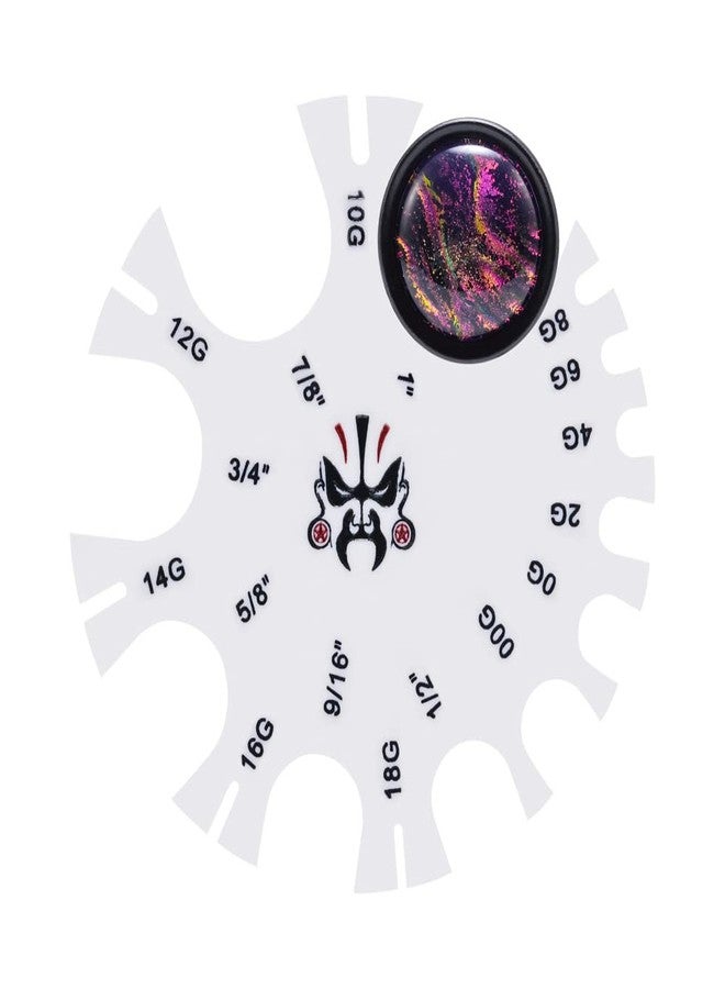 COOEAR Acrylic Piercing Gauge Measurement Wheel 18G-1 Inch. - Image 5
