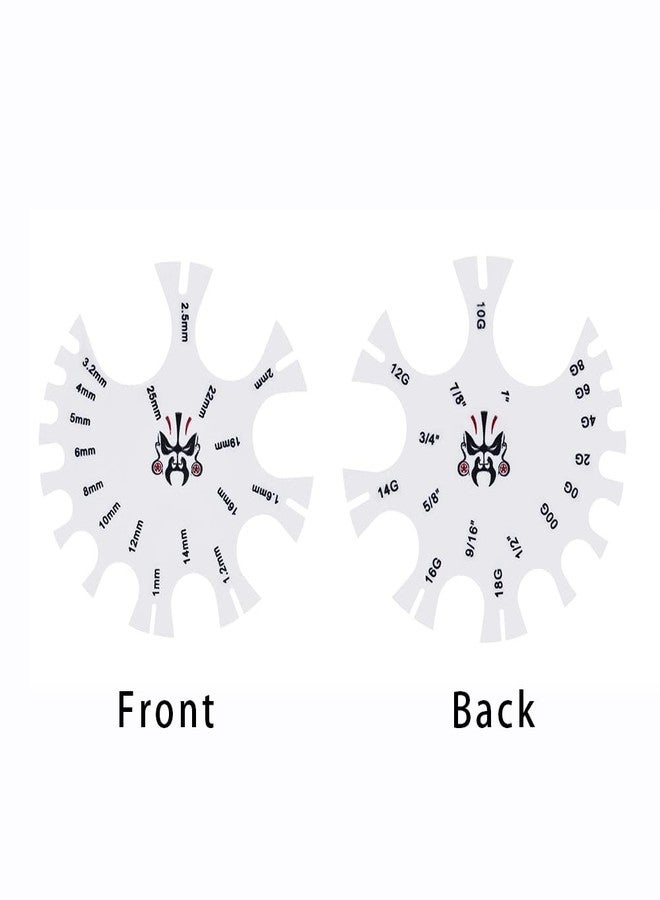 COOEAR Acrylic Piercing Gauge Measurement Wheel 18G-1 Inch. - Image 3