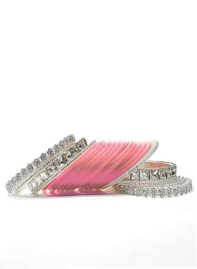 فاباي طقم تشودا بنجابي للعرائس من فاباي للنساء والفتيات (طقم من قطعة واحدة) (وردي، 2.2) - Image 5